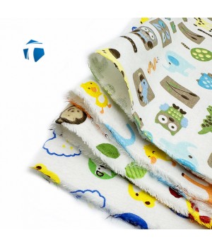 Cute Fresh baby pajamas printed fabric 100% cotton 20*10 40*42 flannel fabric export