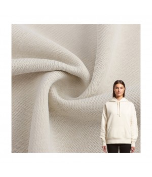 High Quality Plain Dyed Stock Lot Organic Heavy Brushed French Terry 100% Cotton Hoodies Fabric